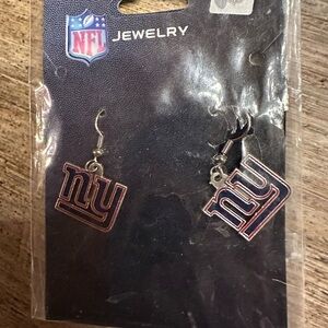 NFL Team Logo Earrings in Silver and Red